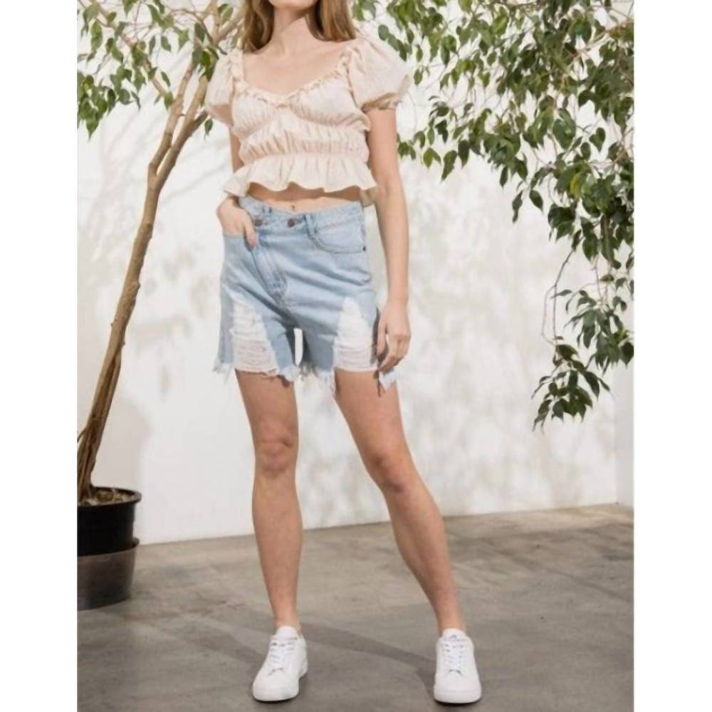 NEW AARON & AMBER bermuda shorts in vintage blue